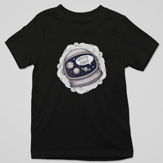 Camiseta Necesito Espacio con diseño astronauta y galaxia, regalo humor espacial