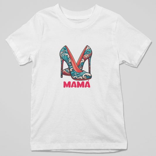 Camiseta Mamá Tacones con diseño tacones estilosos, regalo original Día de la Madre
