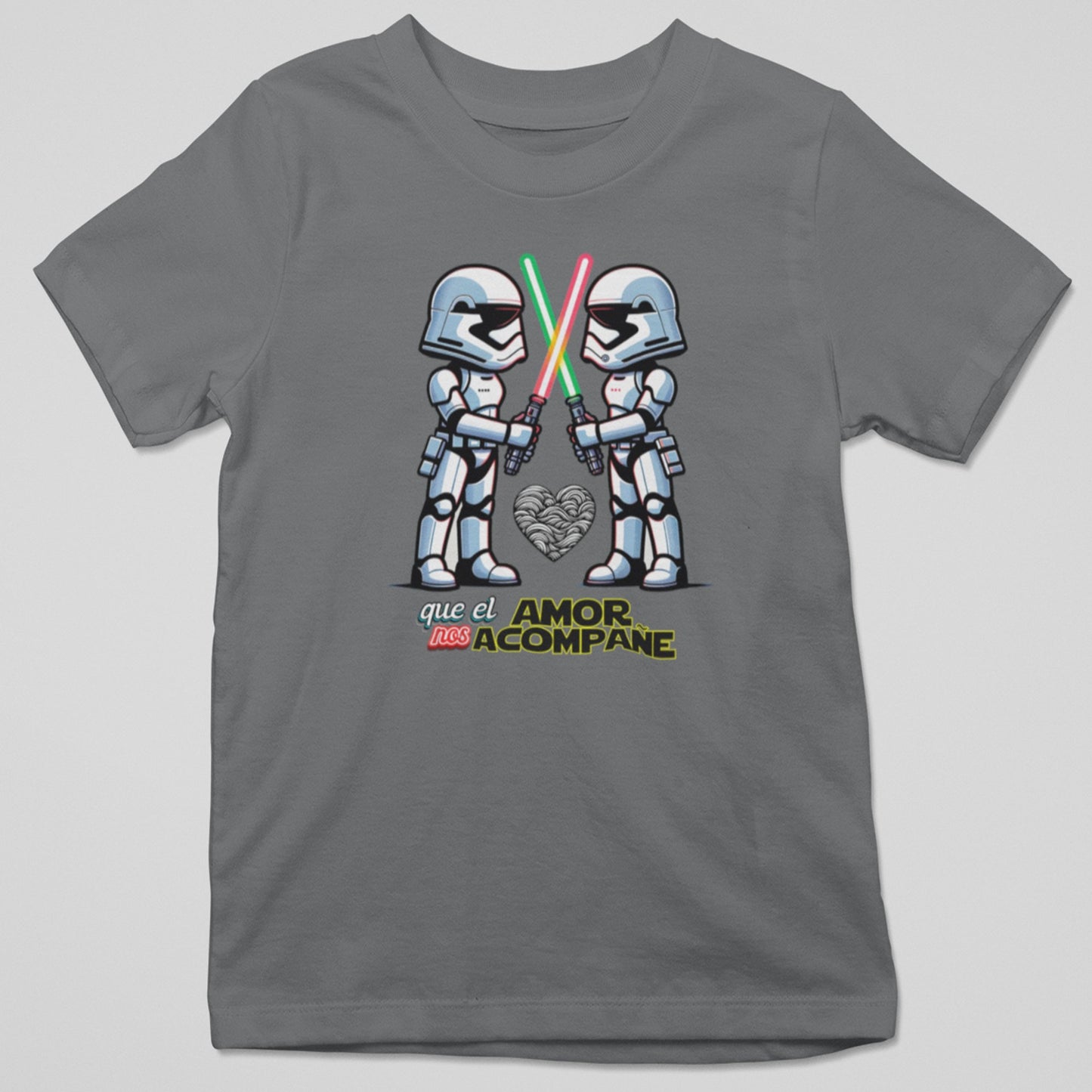 Camiseta Que el Amor Nos Acompañe parodia de Star Wars (Que la Fuerza te Acompañe) - Starway to Helen