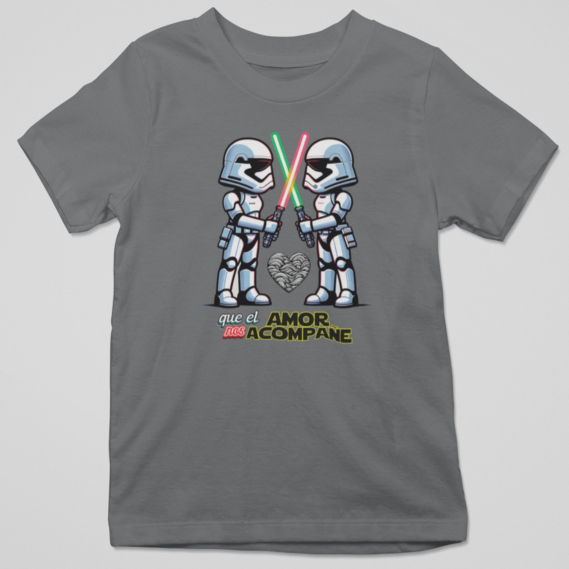 Camiseta Que el Amor Nos Acompañe parodia de Star Wars (Que la Fuerza te Acompañe) - Starway to Helen