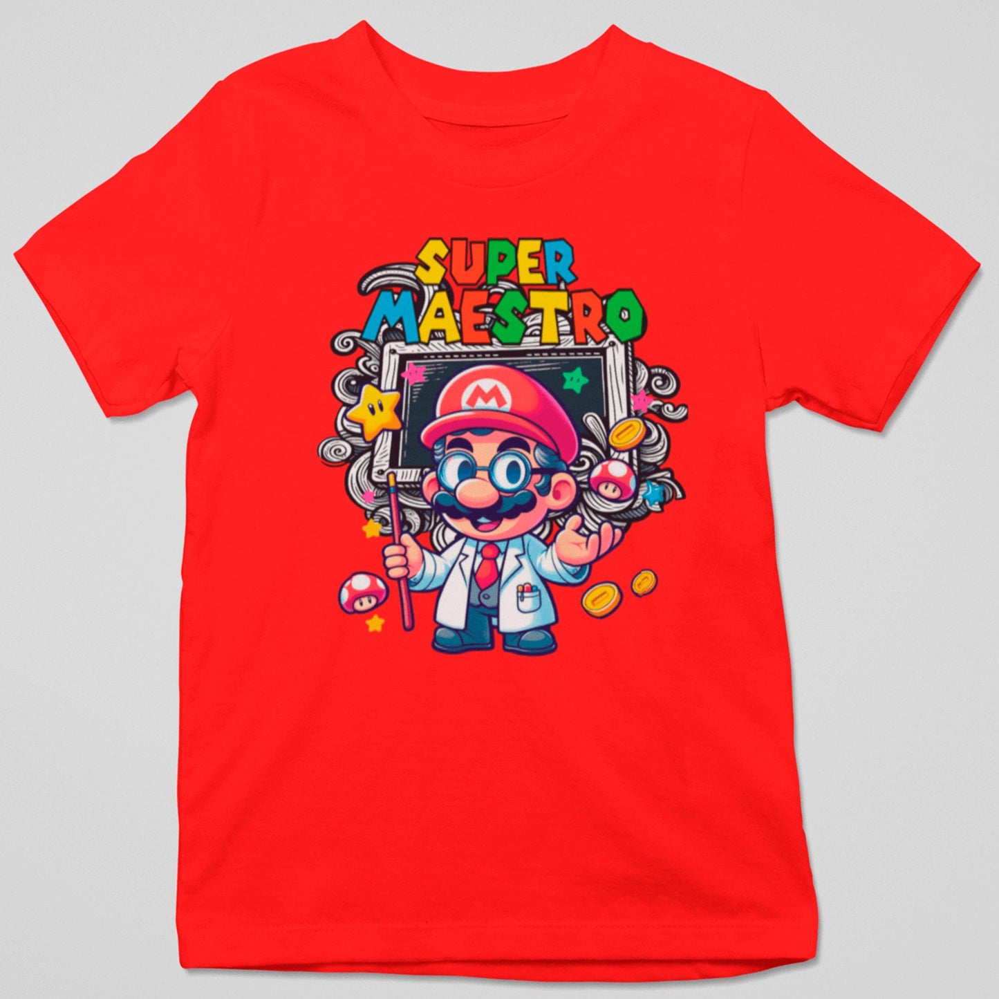 Camiseta Super Maestro con diseño superhéroe educador, regalo original Día del Maestro