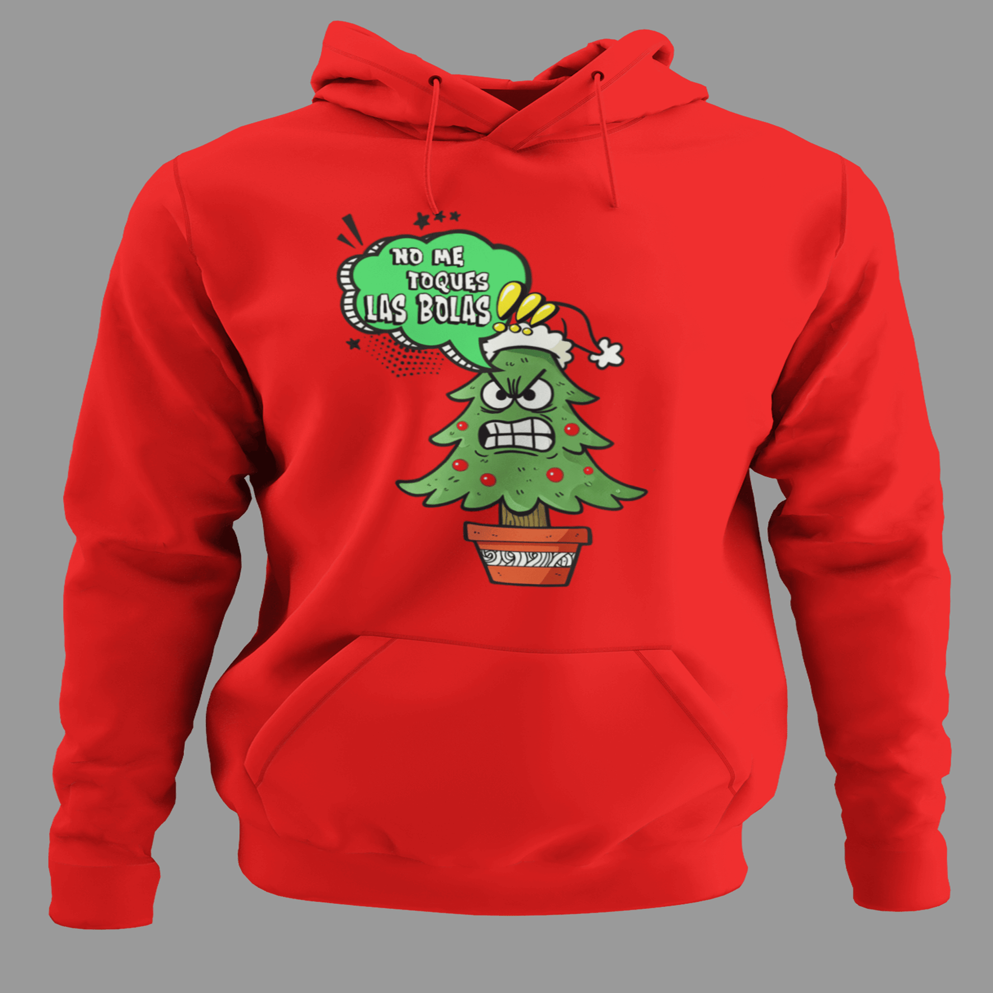 Sudadera Navidad divertida
Humor navideño ropa
Sudadera árbol enfadado
StarWayToHelen diseño original
Ropa de Navidad graciosa