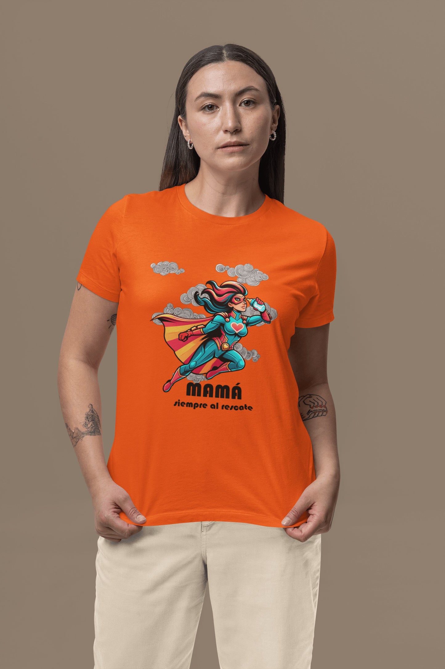 CAMISETA NARANJA DIA DE LA MADRE