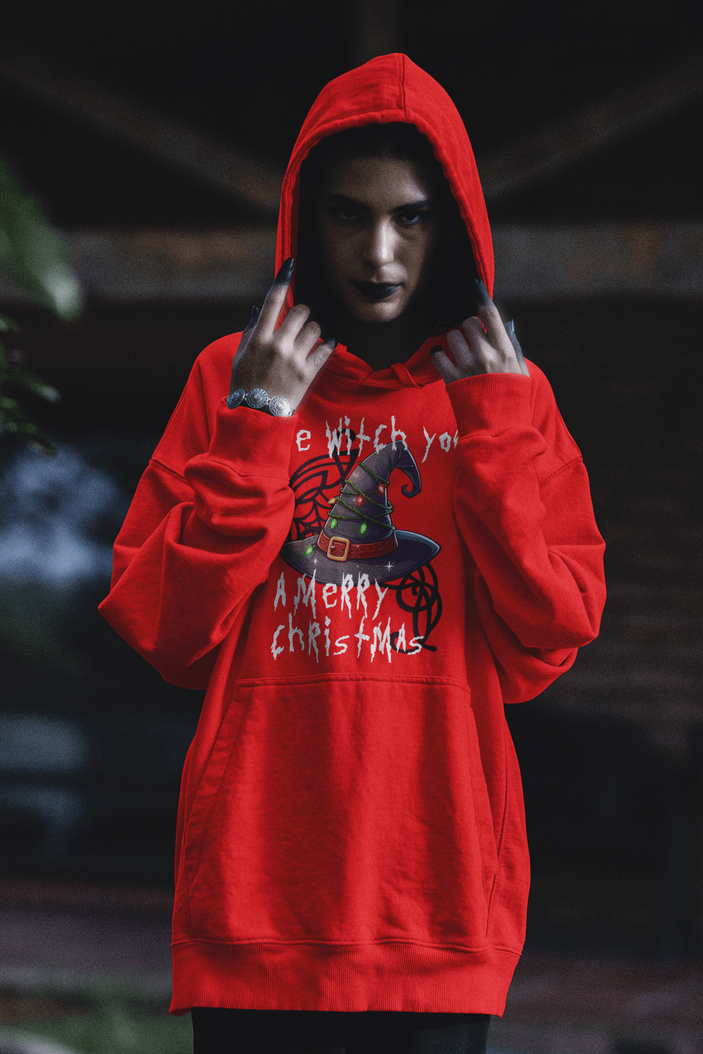 Sudadera "We Witch You a Merry Christmas"
Sudadera navideña divertida
Ropa de Navidad mágica
Regalos originales para Navidad
StarWayToHelen ropa con humor
