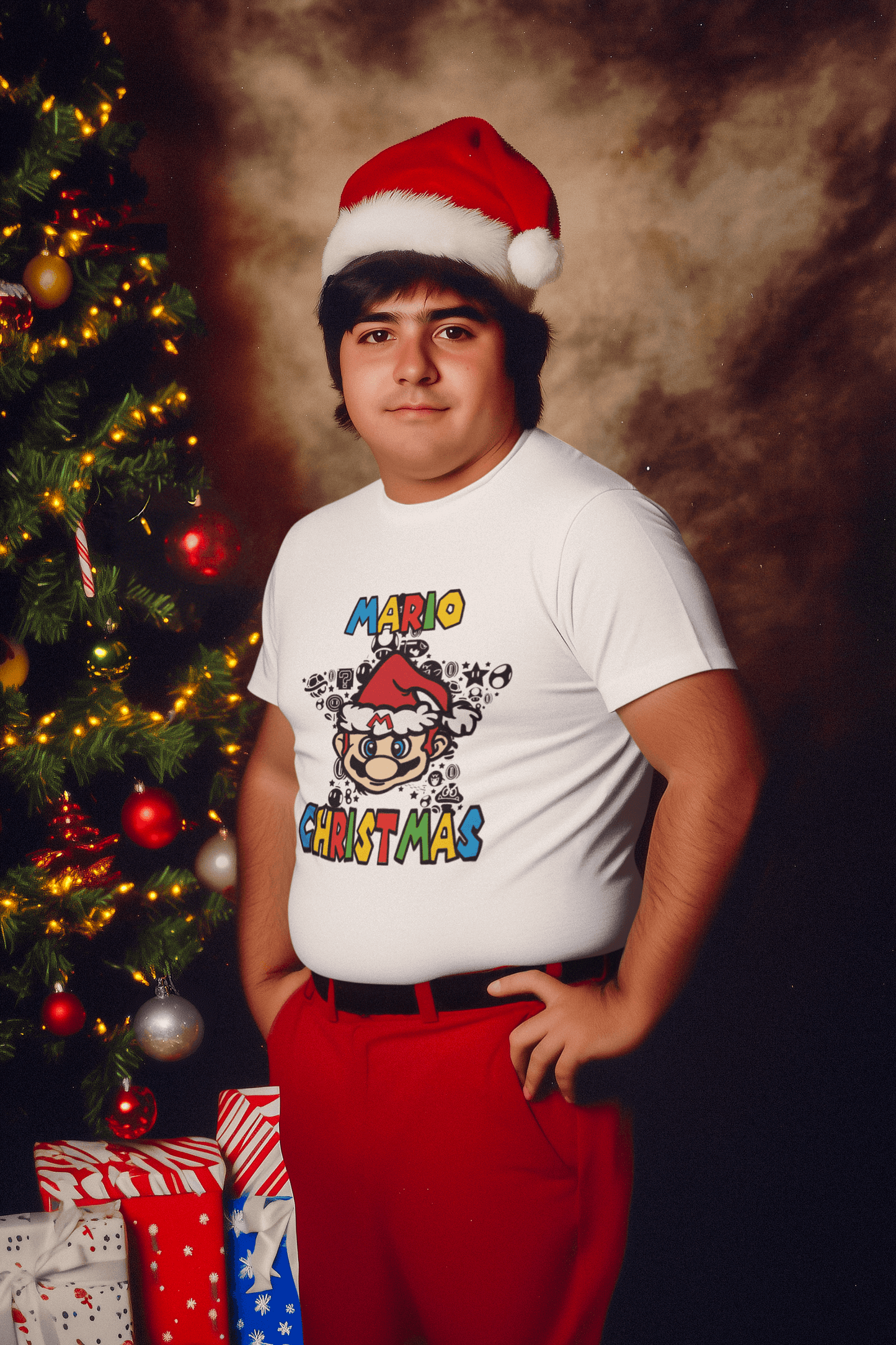 camiseta navideña Mario
camiseta gamer
StarWayToHelen
camiseta divertida
Mario Navidad
