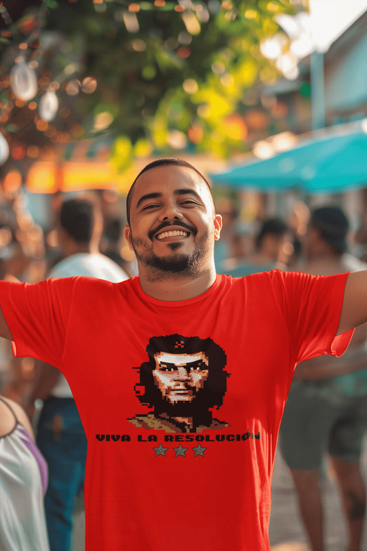 Hombre con camiseta Viva la Resolución de Starway to Helen