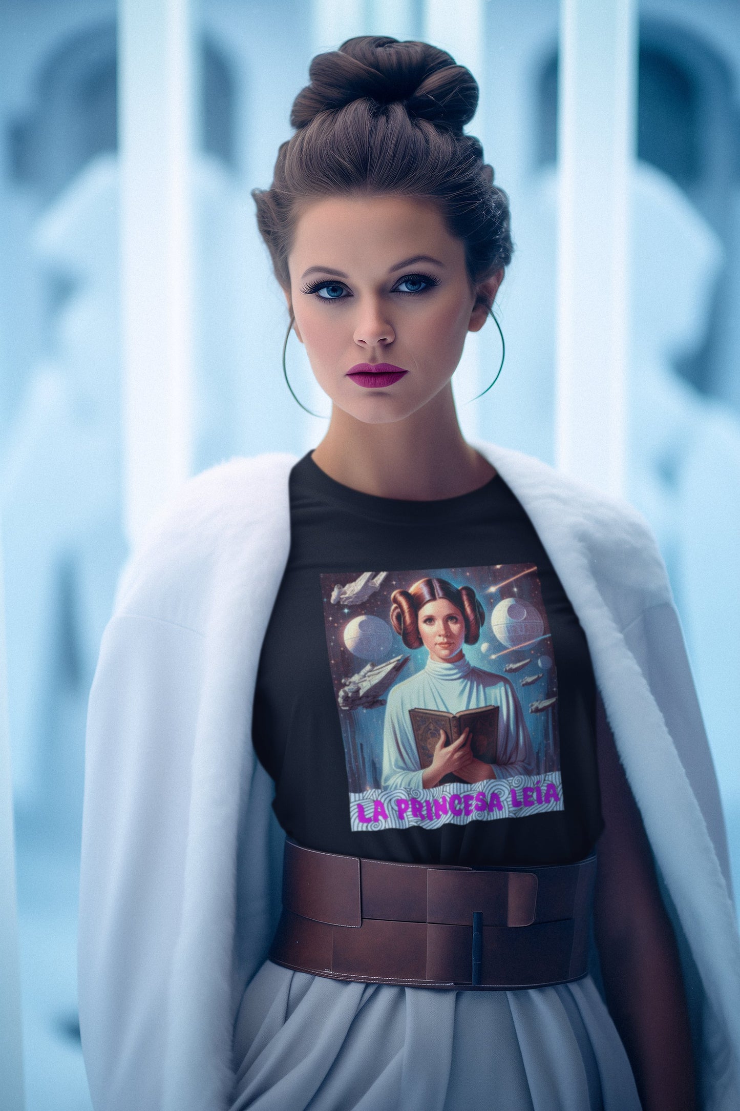Camiseta La Princesa Leia Libros mockup1