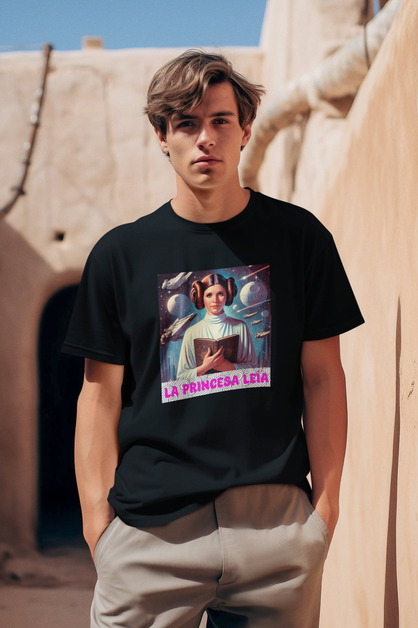 Camiseta La Princesa Leia Libros mockup2