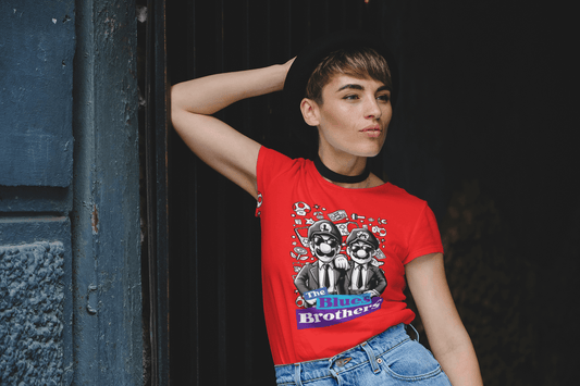 Camiseta The Blues Brothers - Estilo Divertido de Mario Bros