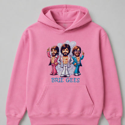 Sudadera Brie Gees rosa, parodia de The Bee Gees con queso brie - Starway to Helen