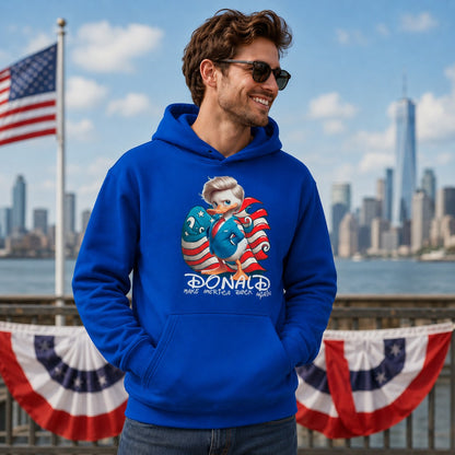 Hombre con sudadera Donald, parodia de Donald Trump - Starway to Helen