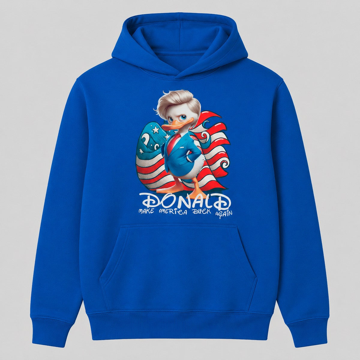 Sudadera Donald azul, parodia de Donald Trump - Starway to Helen