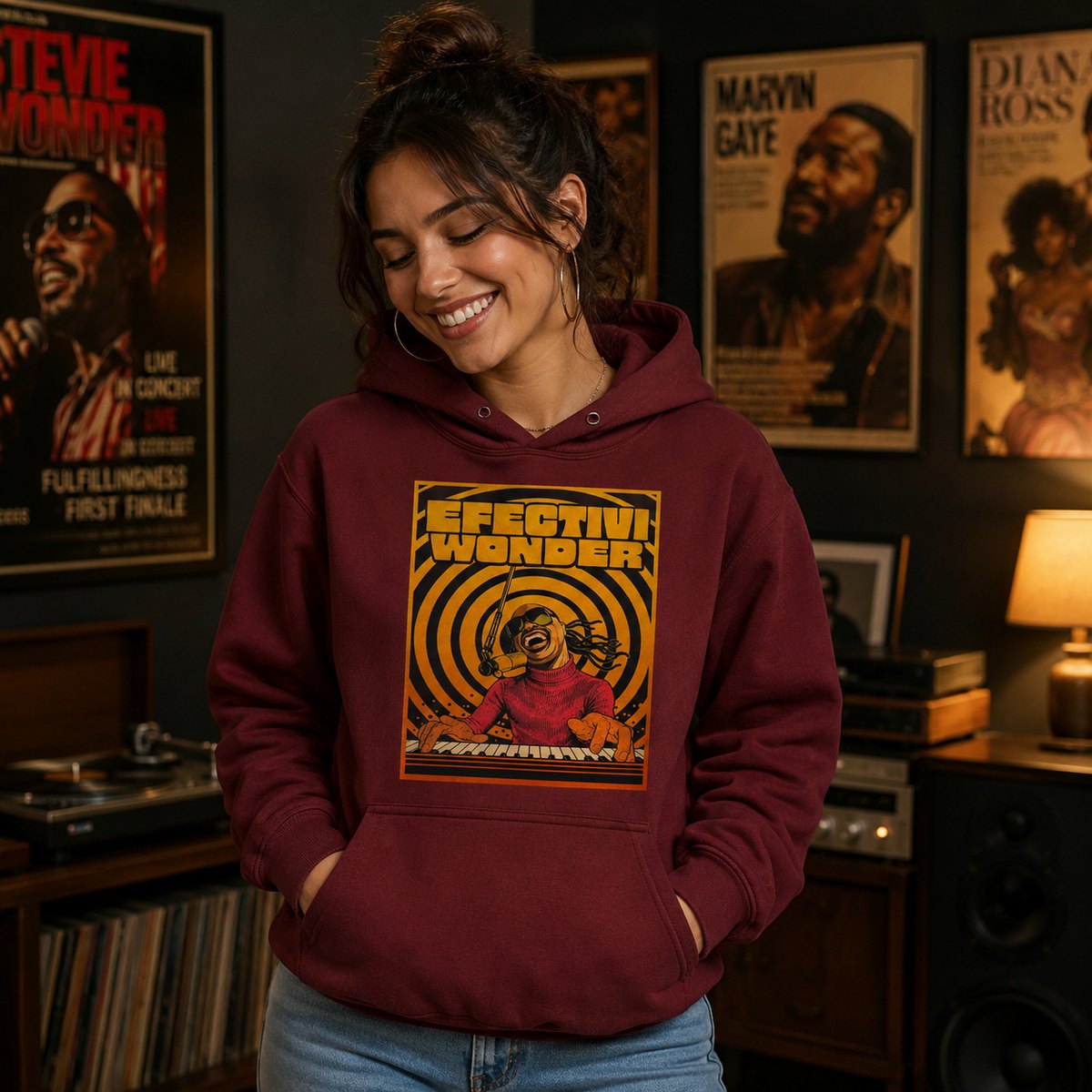 Mujer con sudadera Efectiviwonder, Stevie Wonder - Starway to Helen