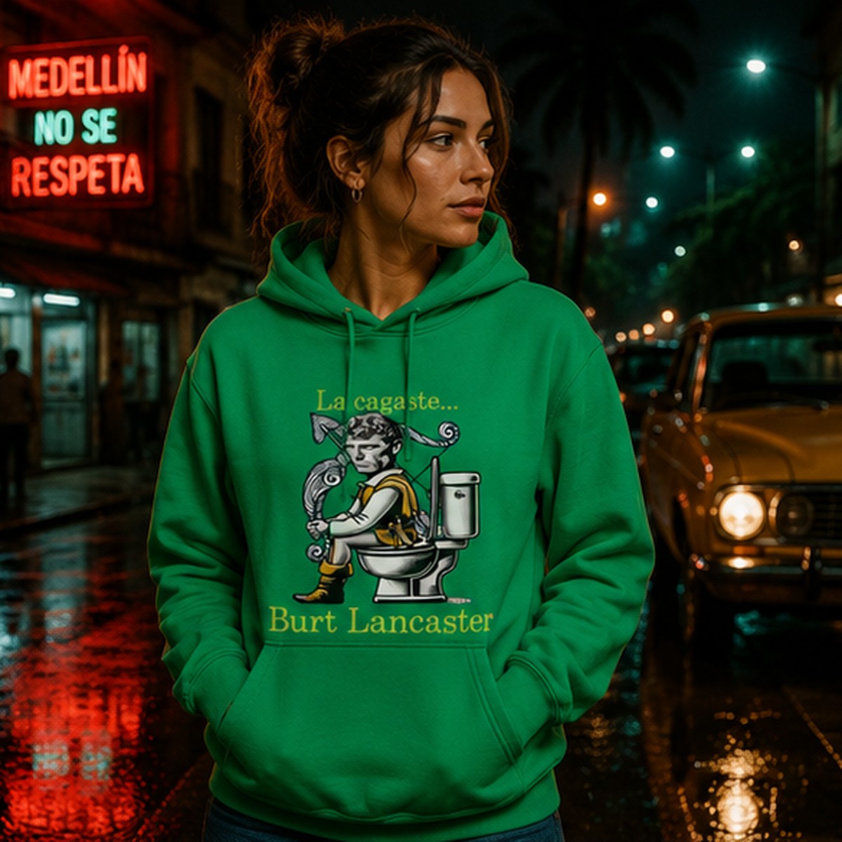 Mujer con sudadera La Cagaste Burt Lancaster, parodia de Burt Lancaster - Starway to Helen