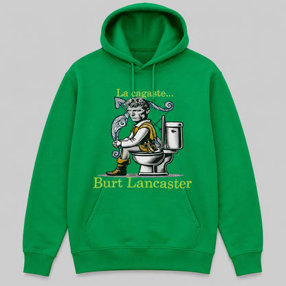 Sudadera La Cagaste Burt Lancaster verde, parodia del actor Burt Lancaster - Starway to Helen