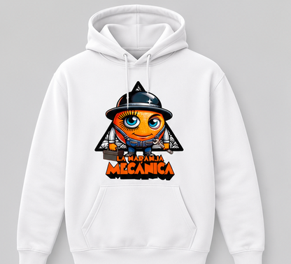 Sudadera La Naranja Mecánica blanca con capucha, parodia de la película de Kubrick - Starway to Helen