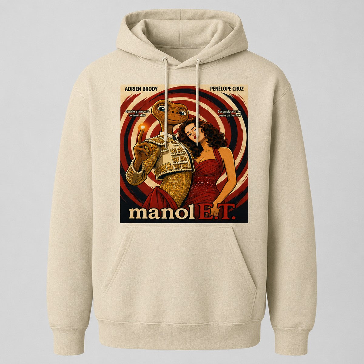 Sudadera crema Manol E.T., parodia de Manolete y E.T. - Starway to Helen