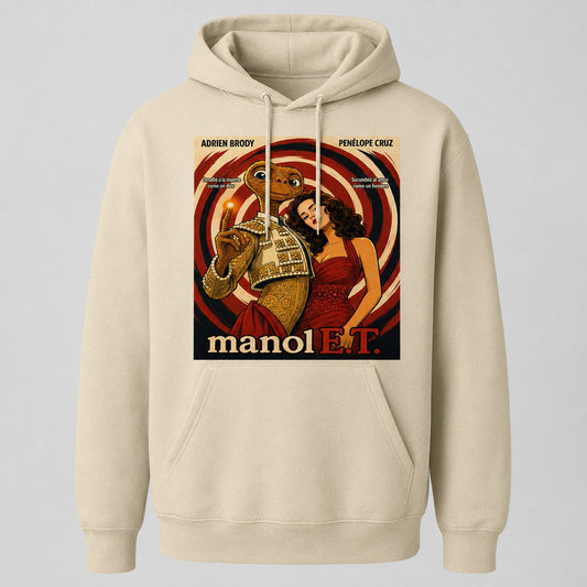 Sudadera crema Manol E.T., parodia de Manolete y E.T. - Starway to Helen