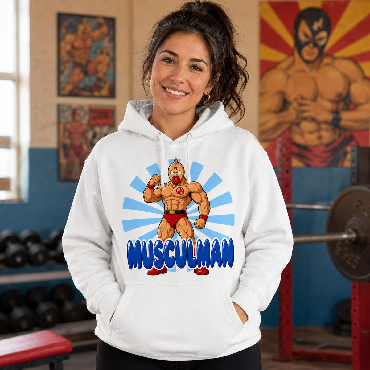 Chica con sudadera blanca Musculman (Kinnikuman) - Starway to Helen