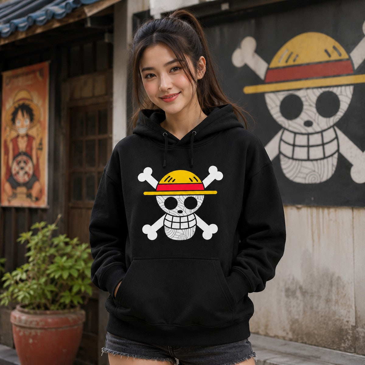 Mujer con sudadera One Piece, anime One Piece - Starway to Helen