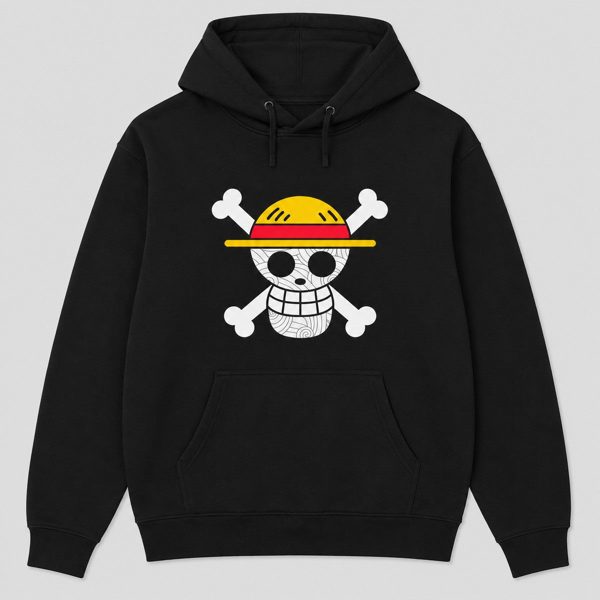 Sudadera One Piece negra con la calavera de los Sombrero de Paja - Starway to Helen