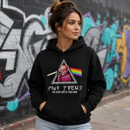 Modelo con sudadera Pink Freud, Pink Floyd y Freud - Starway to Helen
