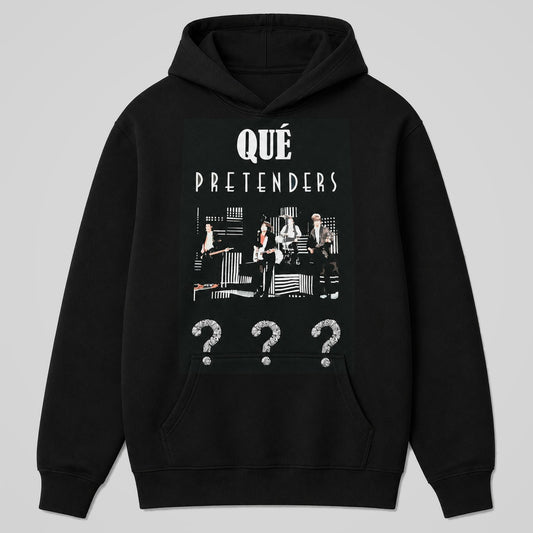 Sudadera Qué Pretenders negra, parodia de la banda The Pretenders - Starway to Helen