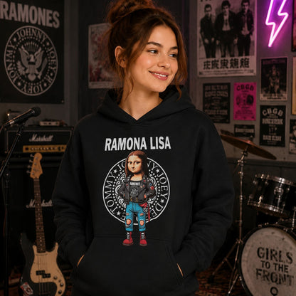 Mujer con sudadera Ramona Lisa, Ramones y Mona Lisa punk - Starway to Helen