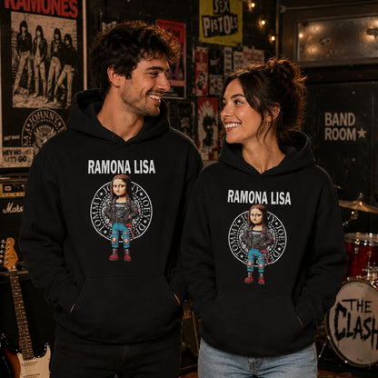 Pareja con sudadera Ramona Lisa, Ramones y Mona Lisa punk - Starway to Helen