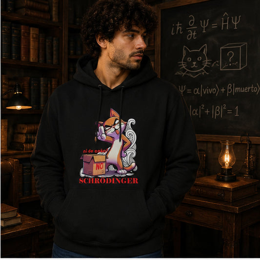 Hombre con sudadera Schrödinger Cat, gato de Schrödinger - Starway to Helen