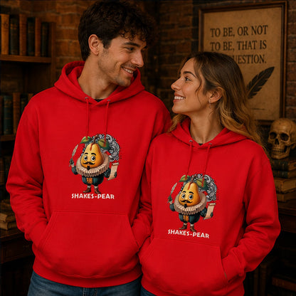 Pareja con sudadera Shakes-Pear, parodia de Shakespeare - Starway to Helen