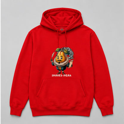 Sudadera Shakes-Pear roja, parodia de Shakespeare con una pera - Starway to Helen