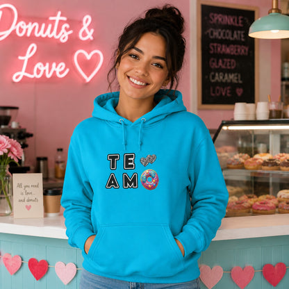 Mujer con sudadera Te Amo Donut, donuts y corazón - Starway to Helen