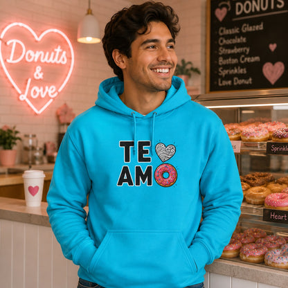 Hombre con sudadera Te Amo Donut, donuts y corazón - Starway to Helen