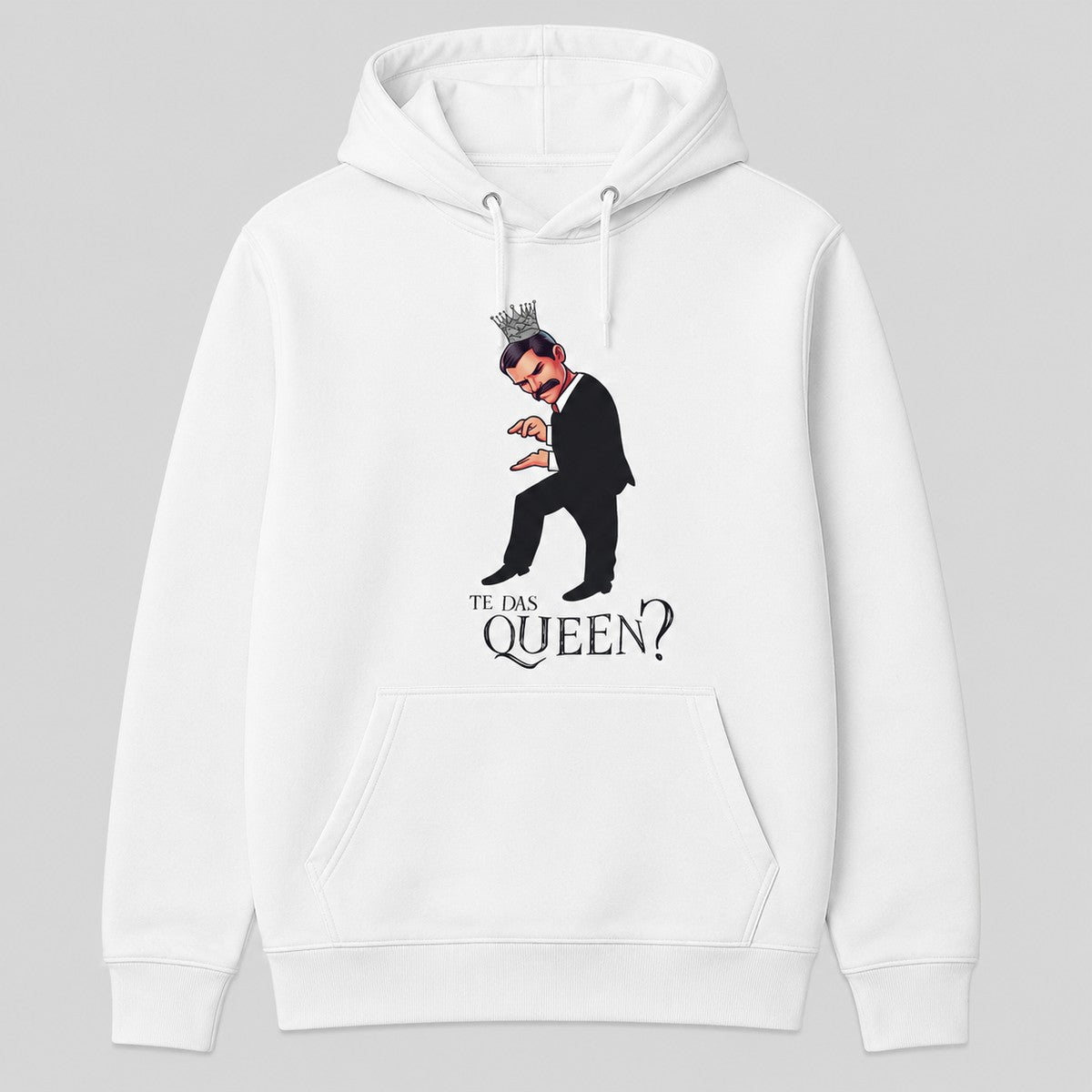 Sudadera Te Das Queen? blanca, parodia de la banda Queen - Starway to Helen