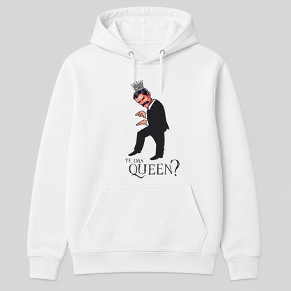 Sudadera Te Das Queen? blanca, parodia de la banda Queen - Starway to Helen