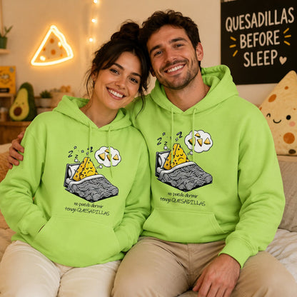 Pareja con sudadera Tengo Quesadillas verde lima - Starway to Helen