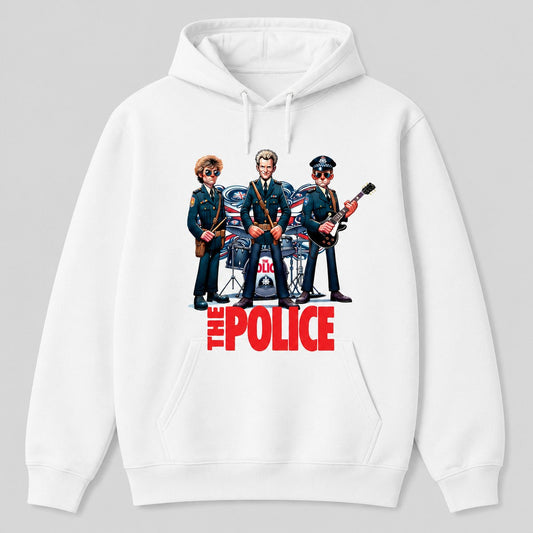 Sudadera The Police blanca, parodia de la banda The Police (Sting) - Starway to Helen