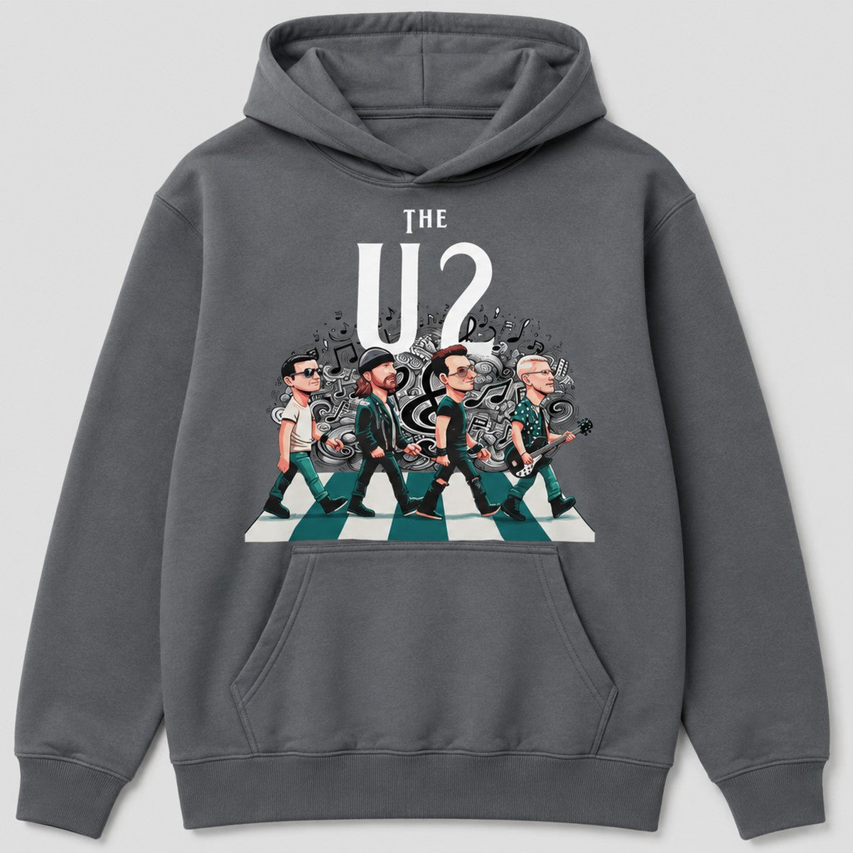 Sudadera The U2 Abbey Road gris, parodia de U2 y Abbey Road de The Beatles - Starway to Helen