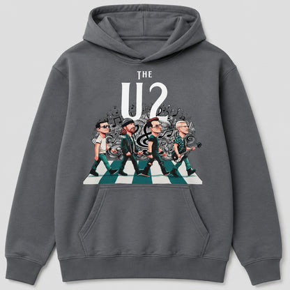 Sudadera The U2 Abbey Road gris, parodia de U2 y Abbey Road de The Beatles - Starway to Helen