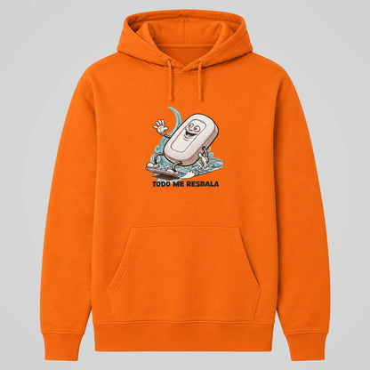Sudadera Todo Me Resbala naranja con pastilla de jabón - Starway to Helen