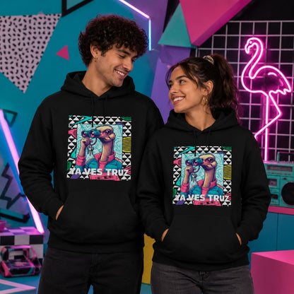 Pareja con sudadera Ya Ves Truz, avestruz retro - Starway to Helen