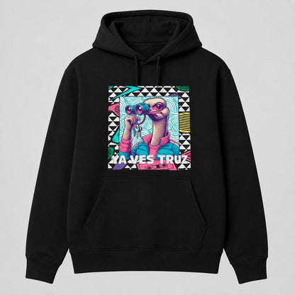 Sudadera Ya Ves Truz negra con un avestruz retro - Starway to Helen