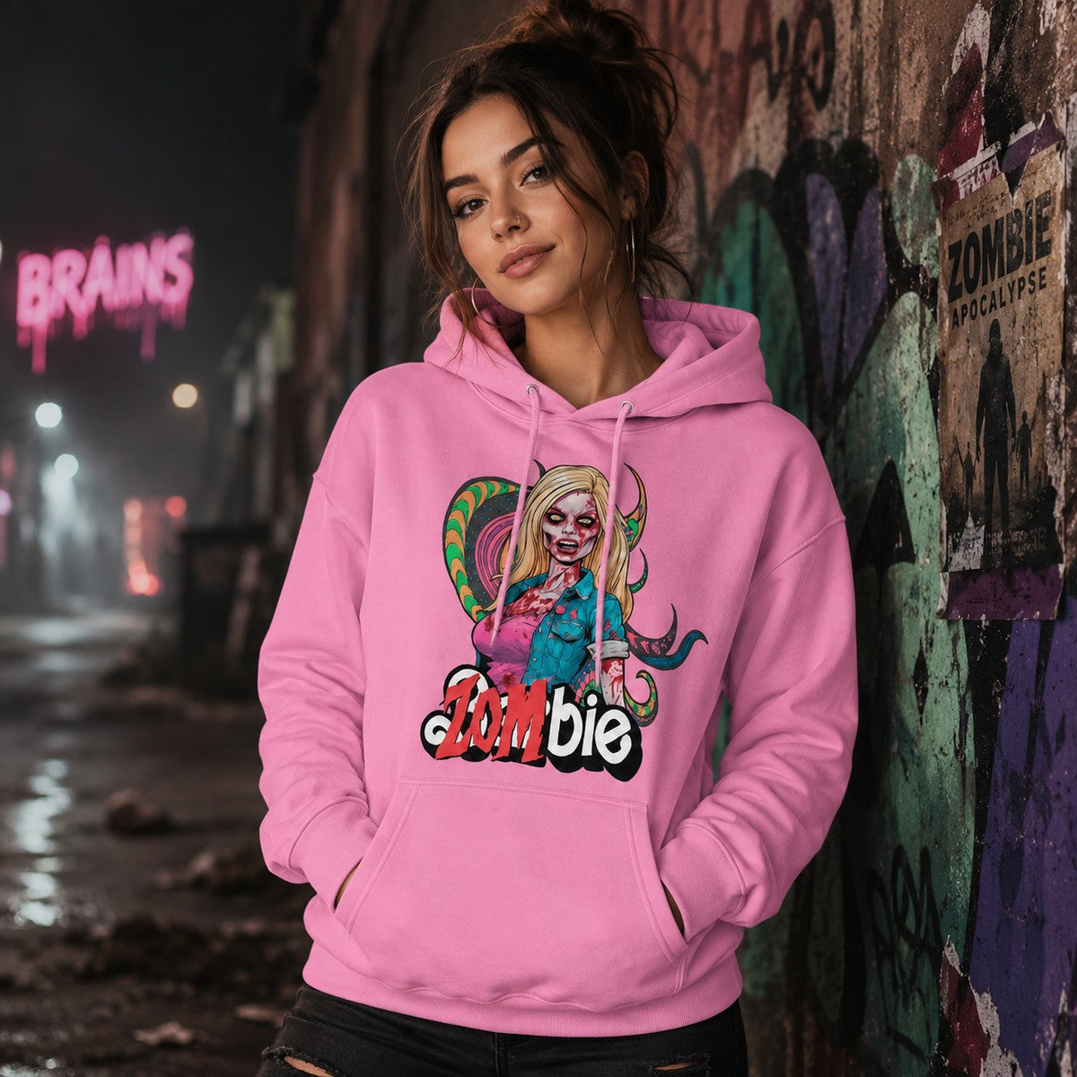 Mujer con sudadera Zombie, parodia de Barbie zombi - Starway to Helen