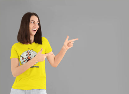 Mujer con camiseta Hormigón Armado, hormiga forzuda y divertida