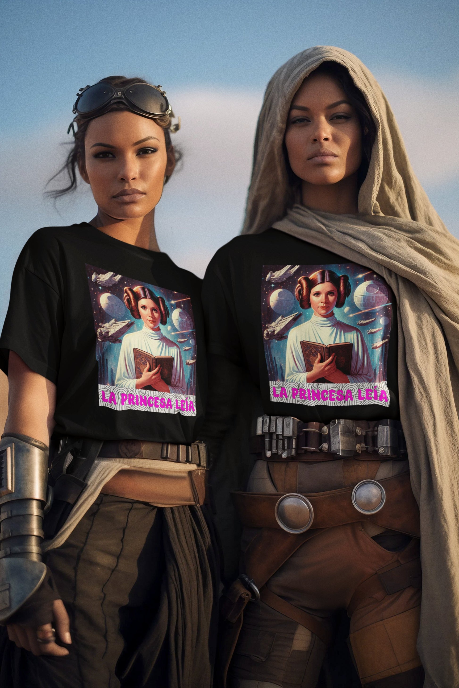 Camiseta La Princesa Leia Libros mockup3