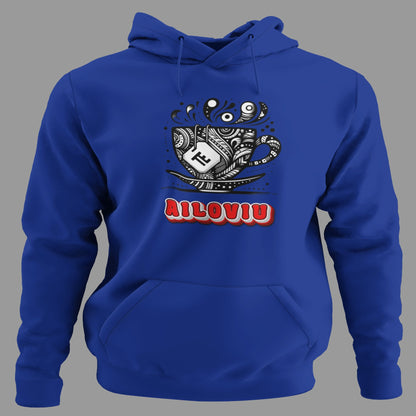 Sudadera Ailoviu con capucha y diseño taza de té con amor, regalo romántico