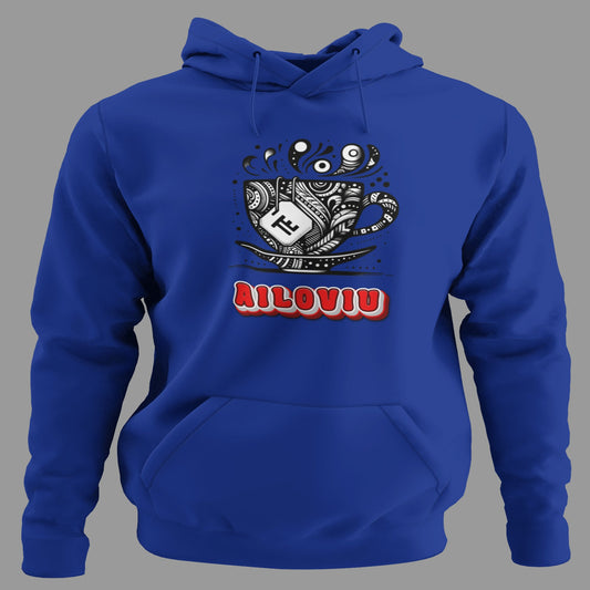Sudadera Ailoviu con capucha y diseño taza de té con amor, regalo romántico