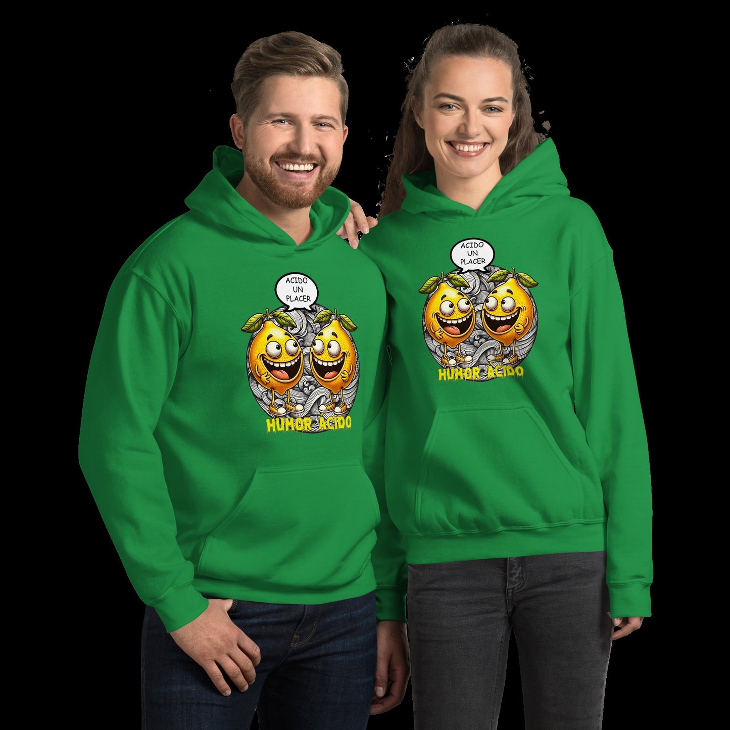 Mujer con sudadera Humor Ácido, diseño mordaz con humor