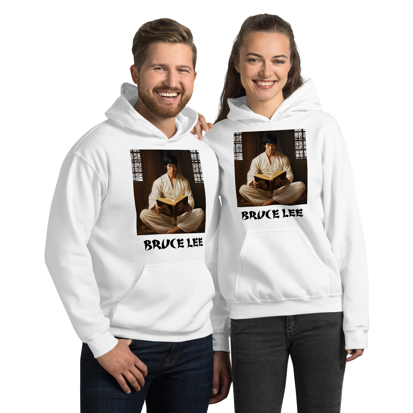 SUDADERA BLANCA CAPUCHA BRUCE LEE